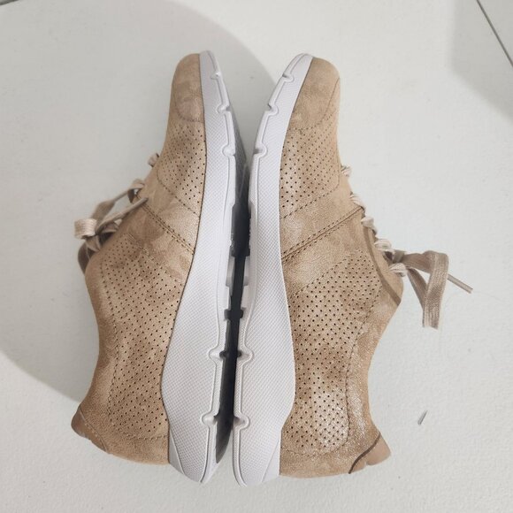 Dansko Comfortable Beige Leather Sneakers With Perforated Design & Lace-Up EU 39 - Picture 11 of 14